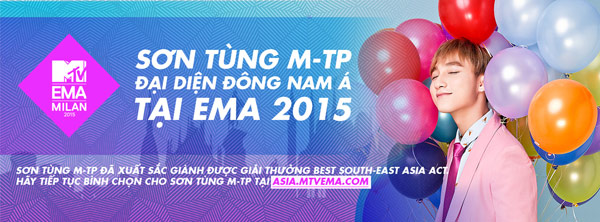 Sơn Tùng M-TP đại diện Đông Nam Á tại EMA 2015